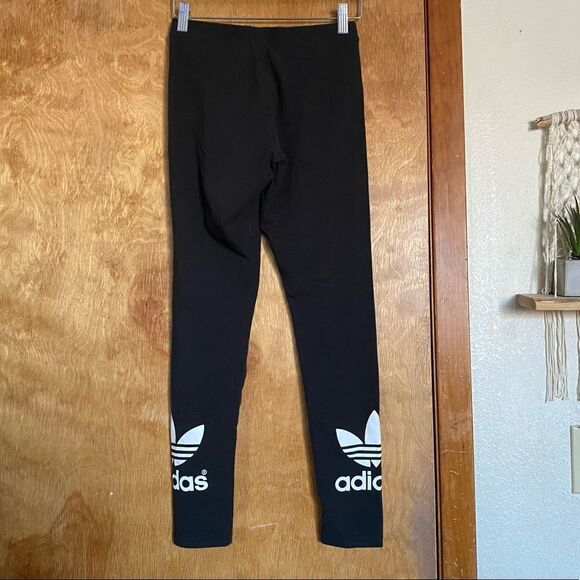 Adidas Black Leggings with Decal - Picture 5 of 7